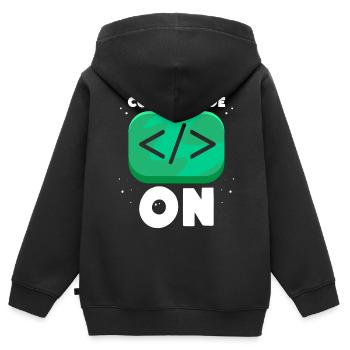 Programmiermodus Ein Programmierer Coding Coder - Kinder Premium Organic Zip Hoodie - Schwarz - Hinten - AI Model Kid Male (0cm)