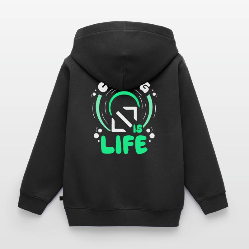 Coding Ist Leben Code Coder Programmierer Kinder Premium Organic Zip Hoodie