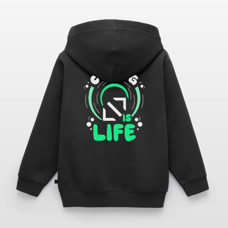 Coding Ist Leben Code Coder Programmierer Kinder Premium Organic Zip Hoodie
