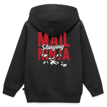 Briefträger Und Paket-Zusteller Für Postboten - Kinder Premium Organic Zip Hoodie - Schwarz - Hinten - AI Model Kid Male (0cm)