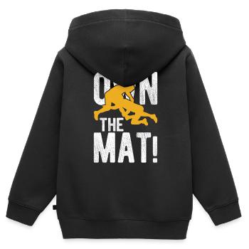 Grappling Martial Arts Wrestling - Kinder Premium Organic Zip Hoodie - Schwarz - Hinten - AI Model Kid Male (0cm)