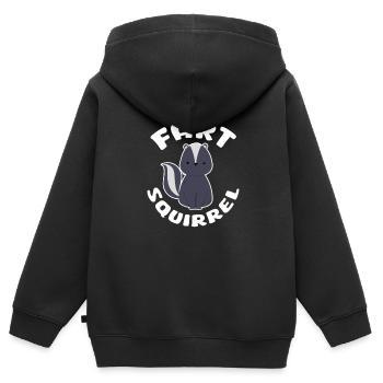 Stinktier - Kinder Premium Organic Zip Hoodie - Schwarz - Hinten - AI Model Kid Male (0cm)