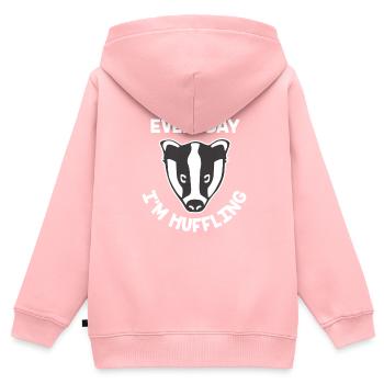 Mouffette - Sweat Premium à capuche zippé enfant bio - rose - Dos - AI Model Kid Female (0cm)