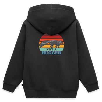 Stinktier - Kinder Premium Organic Zip Hoodie - Schwarz - Hinten - AI Model Kid Male (0cm)