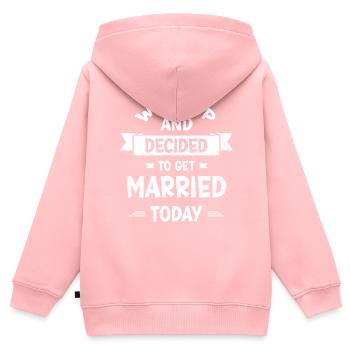 Wachte Auf Und Beschloss, Für Die Braut Des - Kinder Premium Organic Zip Hoodie - Rosa - Hinten - AI Model Kid Female (0cm)