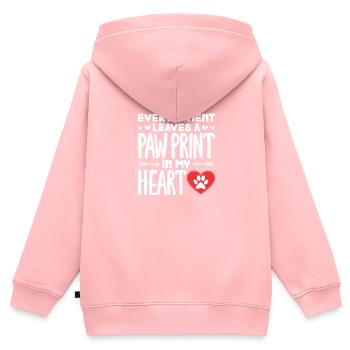 Tierarzt - Kinder Premium Organic Zip Hoodie - Rosa - Hinten - AI Model Kid Female (0cm)