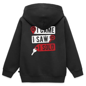 Immobilien-Händler Für Immobilien-Makler - Kinder Premium Organic Zip Hoodie - Schwarz - Hinten - AI Model Kid Male (0cm)