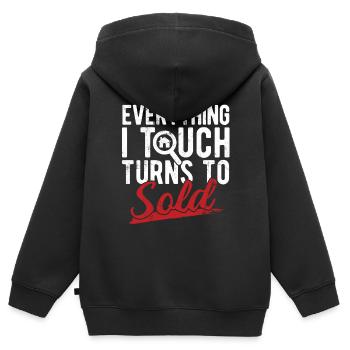 Immobilien-Händler Für Immobilien-Makler - Kinder Premium Organic Zip Hoodie - Schwarz - Hinten - AI Model Kid Male (0cm)