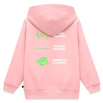IT Executive Worker IT Computer - Kinder Premium Organic Zip Hoodie - Rosa - Hinten - AI Model Kid Female (0cm)