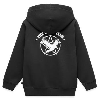 Le Crow Club Crow Raven Bird Nature - Sweat Premium à capuche zippé enfant bio - noir - Dos - AI Model Kid Male (0cm)