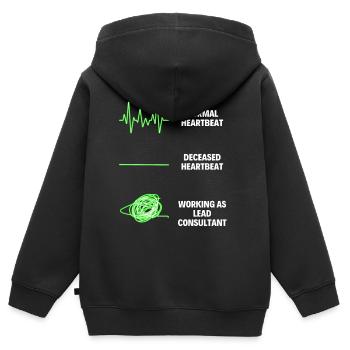 Lead Consultant Professional Worker - Kinder Premium Organic Zip Hoodie - Schwarz - Hinten - AI Model Kid Male (0cm)