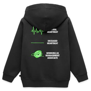 Management Associate Manager Worker - Kids Premium Organic Zip-up Hoodie - black - Back - AI Model Kid Male (0cm)