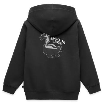 Skunk Stinker Stinker Skunk Cadeau - Sweat Premium à capuche zippé enfant bio - noir - Dos - AI Model Kid Male (0cm)