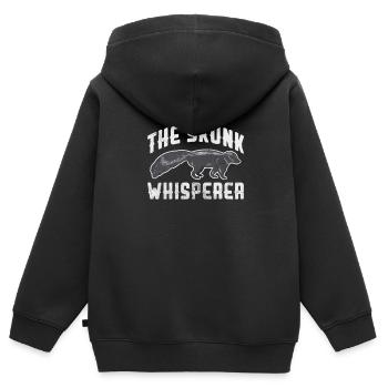 Skunk Stinker Stinker Skunk Cadeau - Sweat Premium à capuche zippé enfant bio - noir - Dos - AI Model Kid Male (0cm)