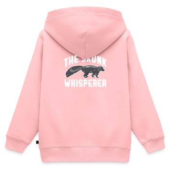 Mouffette - Sweat Premium à capuche zippé enfant bio - rose - Dos - AI Model Kid Female (0cm)