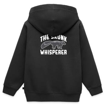 Stinktier - Kinder Premium Organic Zip Hoodie - Schwarz - Hinten - AI Model Kid Male (0cm)