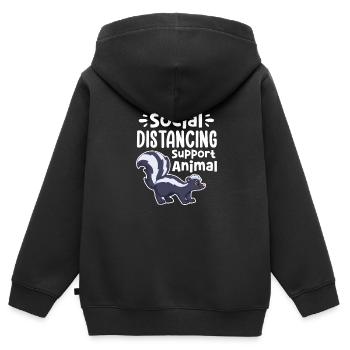 Stinktier - Kinder Premium Organic Zip Hoodie - Schwarz - Hinten - AI Model Kid Male (0cm)