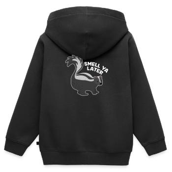 Stinktier - Kinder Premium Organic Zip Hoodie - Schwarz - Hinten - AI Model Kid Male (0cm)