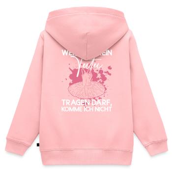 Tutu Ballett Tänzerin Lustig Ballerina - Kinder Premium Organic Zip Hoodie - Rosa - Hinten - AI Model Kid Female (0cm)