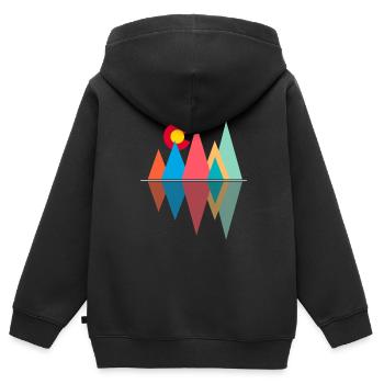 Colorado - Kinder Premium Organic Zip Hoodie - Schwarz - Hinten - AI Model Kid Male (0cm)