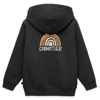 Patin - Kinder Premium Organic Zip Hoodie - Schwarz - Hinten - AI Model Kid Male (0cm)