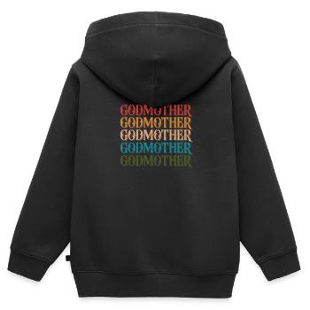 Patin - Kinder Premium Organic Zip Hoodie - Schwarz - Hinten - AI Model Kid Male (0cm)