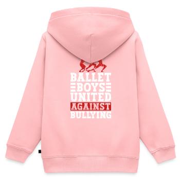 Danseurs de ballet Garçons Danse drôle Ballet - Sweat Premium à capuche zippé enfant bio - rose - Dos - AI Model Kid Female (0cm)