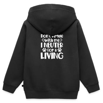 Tierarzt - Kinder Premium Organic Zip Hoodie - Schwarz - Hinten - AI Model Kid Male (0cm)