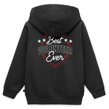 Bester Freiwilliger Aller Zeiten Beruf Freiwillig - Kinder Premium Organic Zip Hoodie - Schwarz - Hinten - AI Model Kid Male (0cm)