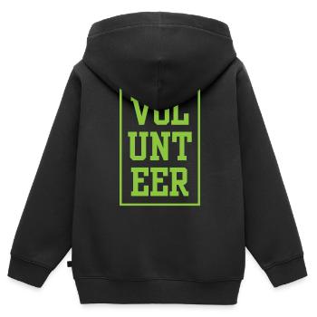 Freiwilliger Ehrenamtlicher Freiwillig Ehrenamt - Kinder Premium Organic Zip Hoodie - Schwarz - Hinten - AI Model Kid Male (0cm)