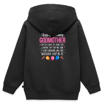 Patin - Kinder Premium Organic Zip Hoodie - Schwarz - Hinten - AI Model Kid Male (0cm)