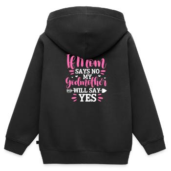 Patin - Kinder Premium Organic Zip Hoodie - Schwarz - Hinten - AI Model Kid Male (0cm)