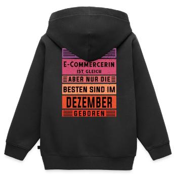 Online-Händler Geburtstag Dezember geboren - Kinder Premium Organic Zip Hoodie - Schwarz - Hinten - AI Model Kid Male (0cm)