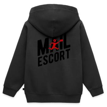 Briefträger Und Paket-Zusteller Für Postboten - Kinder Premium Organic Zip Hoodie - Schwarz - Hinten - AI Model Kid Male (0cm)