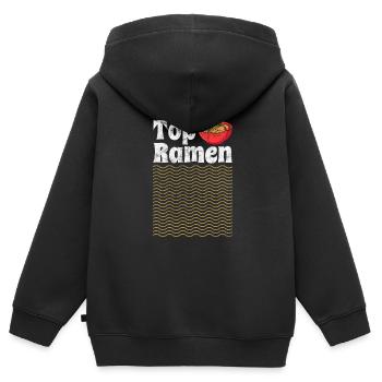 Ramen Japan Noodles Cadeau d’anime japonais - Sweat Premium à capuche zippé enfant bio - noir - Dos - AI Model Kid Male (0cm)