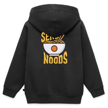 Ramen Japan Noodles Cadeau d’anime japonais - Sweat Premium à capuche zippé enfant bio - noir - Dos - AI Model Kid Male (0cm)