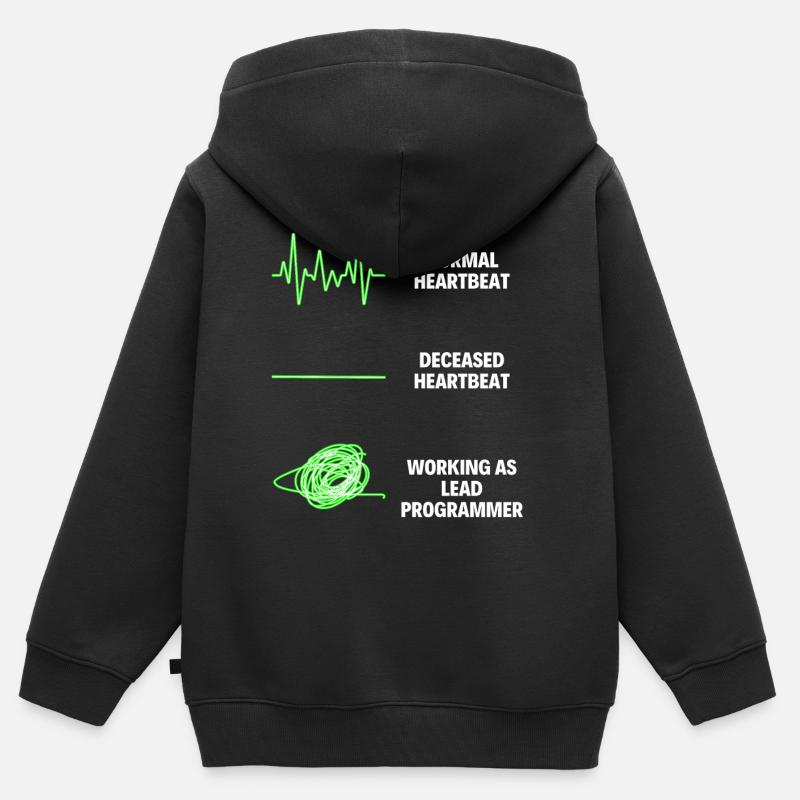 Lead Programmer Worker Funny Programmer - Kinder Premium Organic Zip Hoodie - Schwarz