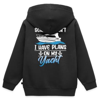 Malheureusement, je ne peux pas avoir de plans pour mon yacht - Sweat Premium à capuche zippé enfant bio - noir - Dos - AI Model Kid Male (0cm)