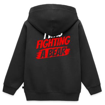 Ich Habe Mit Einem Bären Gekämpft Erholung Patient - Kinder Premium Organic Zip Hoodie - Schwarz - Hinten - AI Model Kid Male (0cm)