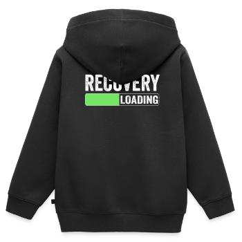Erholung Laden Patient Überlebender Erholen - Kinder Premium Organic Zip Hoodie - Schwarz - Hinten - AI Model Kid Male (0cm)