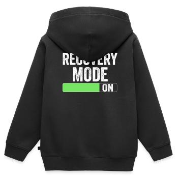 Erholung Modus Ein Patient Überlebender Erholen - Kinder Premium Organic Zip Hoodie - Schwarz - Hinten - AI Model Kid Male (0cm)