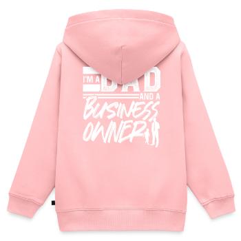 Ich Bin Ein Vater Und Ein Geschäftsinhaber CEO - Kinder Premium Organic Zip Hoodie - Rosa - Hinten - AI Model Kid Female (0cm)