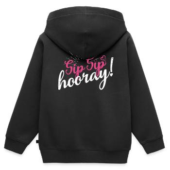 Sip Sip Hurra Marriage Design for Bride-Groom - Kids Premium Organic Zip-up Hoodie - black - Back - AI Model Kid Male (0cm)