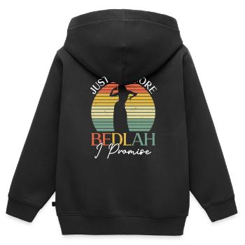 Bedlah Danse du ventre Danseuse du ventre Danseuse - Sweat Premium à capuche zippé enfant bio - noir - Dos - AI Model Kid Male (0cm)