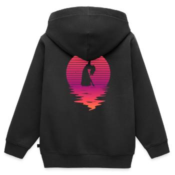 Danse du ventre Danseuse du ventre Danse Danseur Cadeau - Sweat Premium à capuche zippé enfant bio - noir - Dos - AI Model Kid Male (0cm)