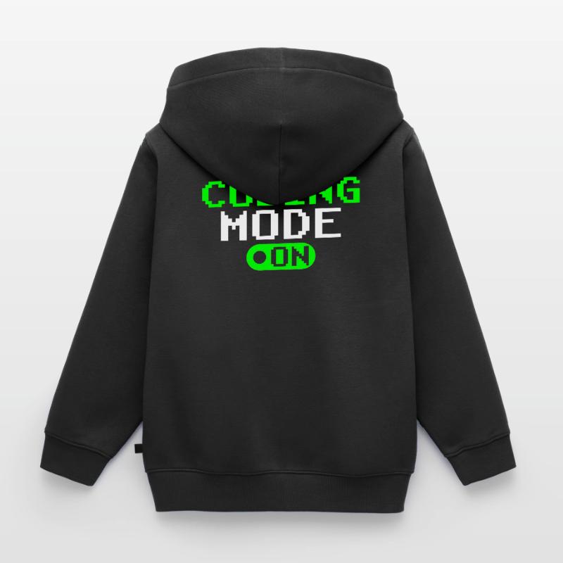 Programmiermodus Ein Coding Programmierer Coder Kinder Premium Organic Zip Hoodie