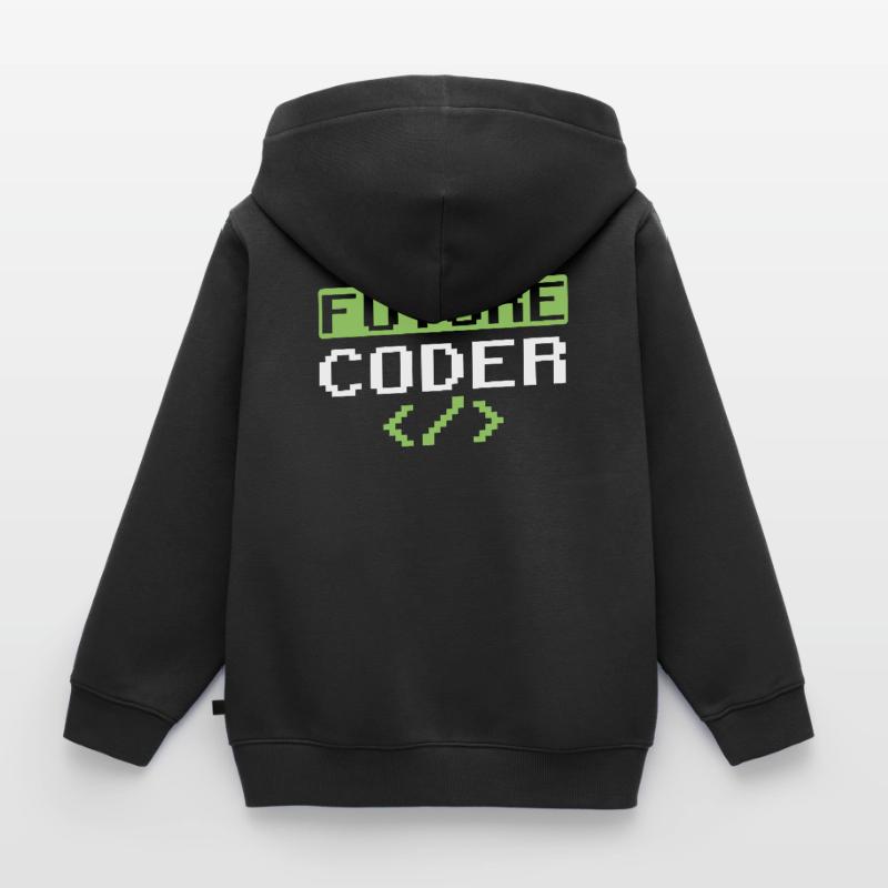 Zukünftiger Coder Coding Programmierer Code Kinder Premium Organic Zip Hoodie