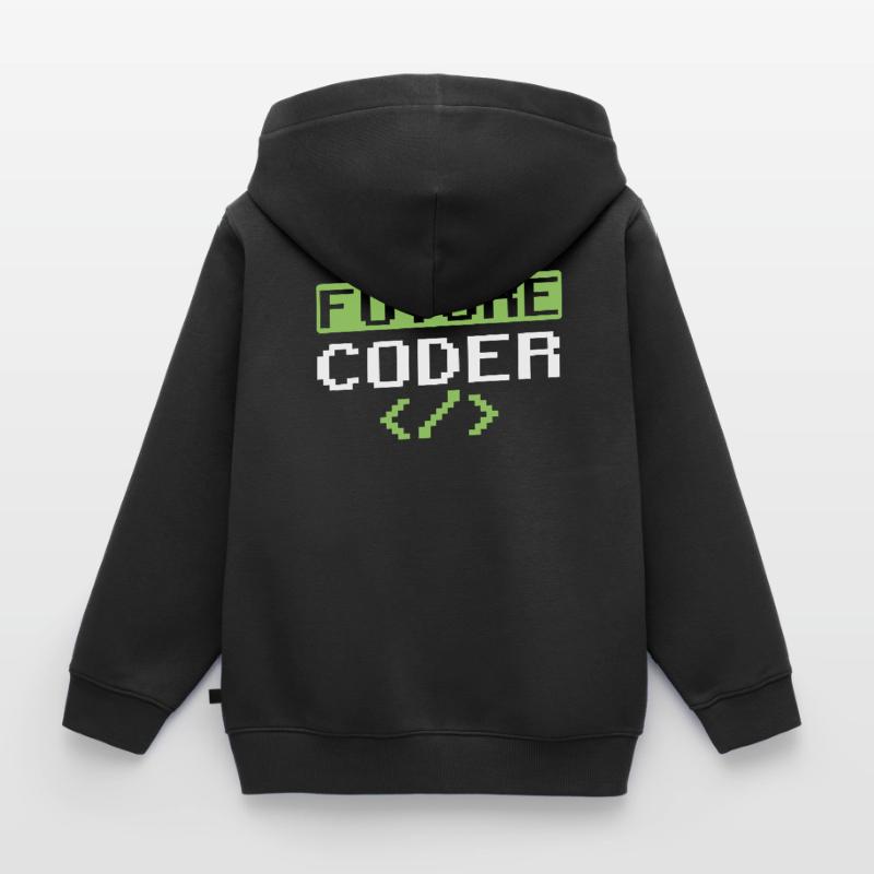 Zukünftiger Coder Coding Programmierer Code Kinder Premium Organic Zip Hoodie