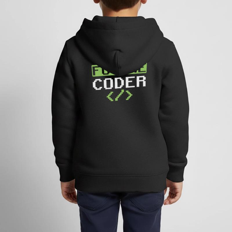 Zukünftiger Coder Coding Programmierer Code Kinder Premium Organic Zip Hoodie