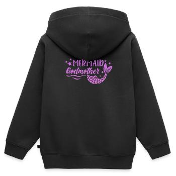 Patin - Kinder Premium Organic Zip Hoodie - Schwarz - Hinten - AI Model Kid Male (0cm)